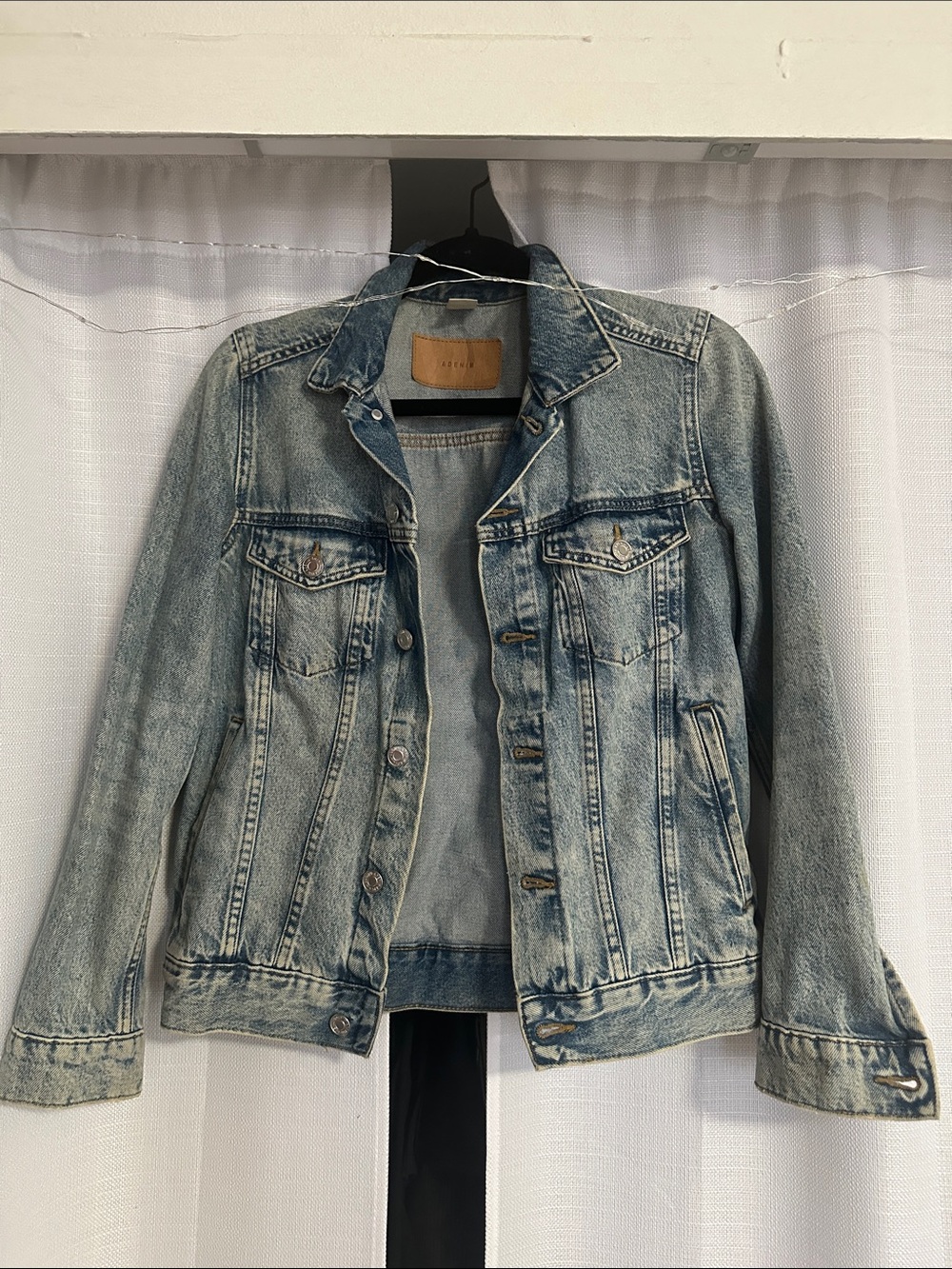 Washed Light Blue Women's Denim Jacket - Classic Jean Jacket